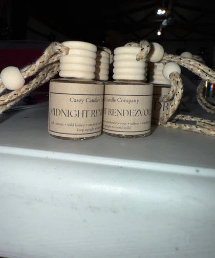 Pair of scented car air freshener jars with rope accents from Simply Serenity air freshener collection