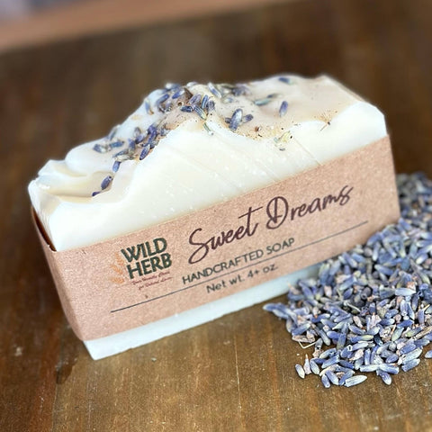 Natural Organic Soap Bar – Sweet Dreams (Topped with Lavender)