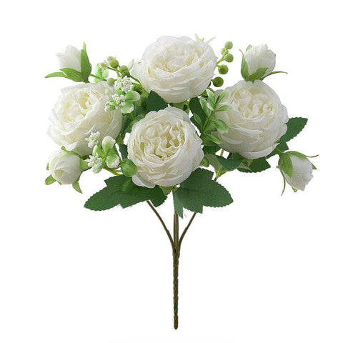 Peony Rose Bouquet - White