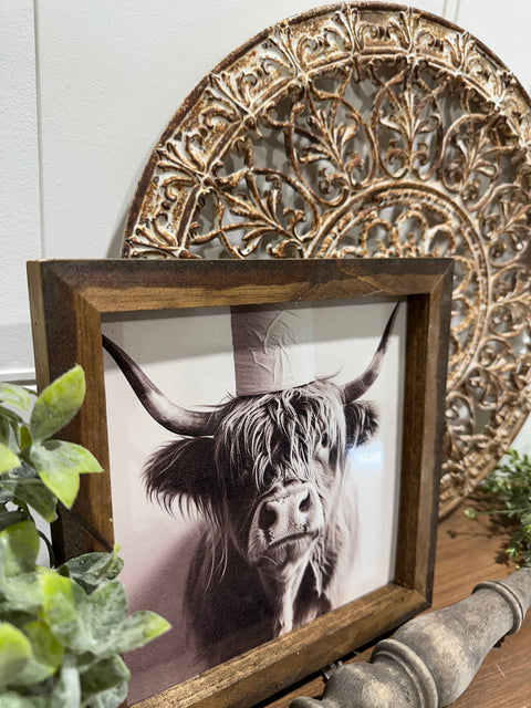 Framed Art - Highland Cow
