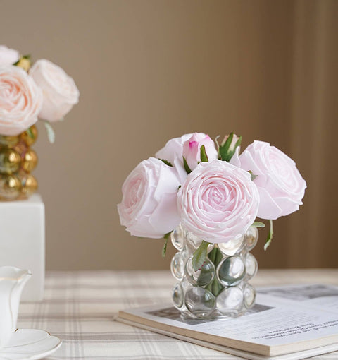 6-stem bundle-Real Touch rose bouquet - White