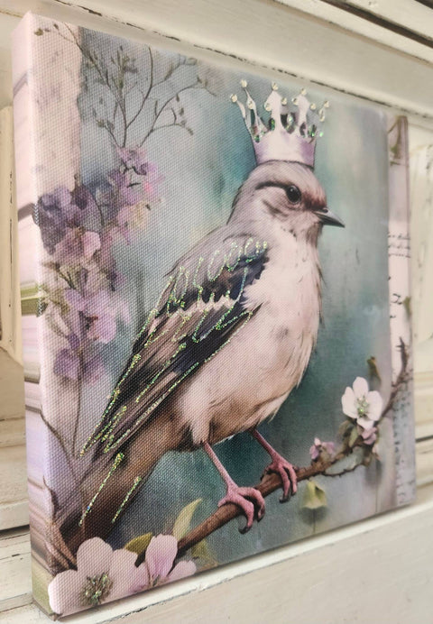 8x8 Crowned Bird Canvas