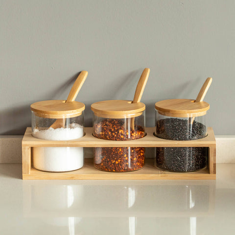 Glass Containers with Bamboo Lids