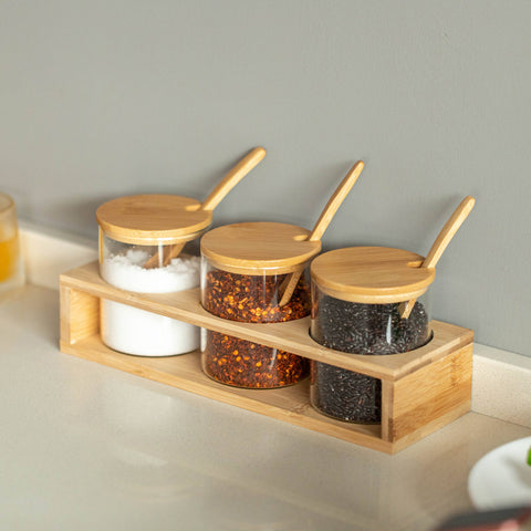 Glass Containers with Bamboo Lids