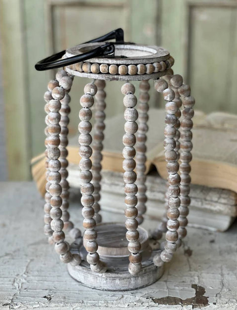 Amalfi Beaded Lantern Candle Holder
