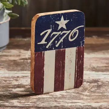 Wood Sign - 1776 Flag