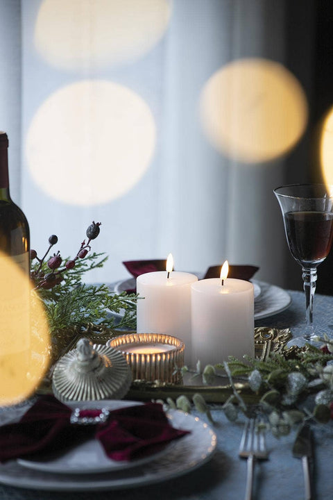 Flameless Candles w/Remote - White