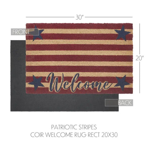 Patriotic Welcome Coir Rug