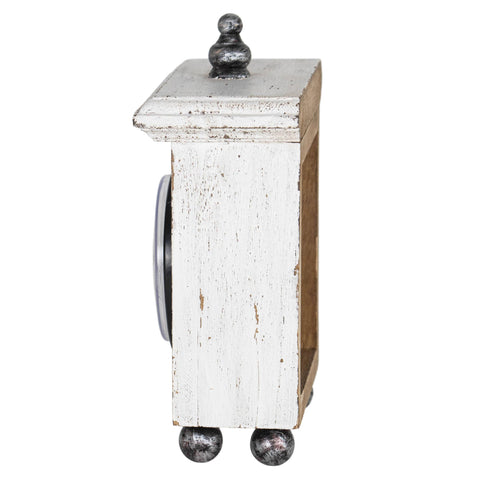 White Wood Tabletop Clock
