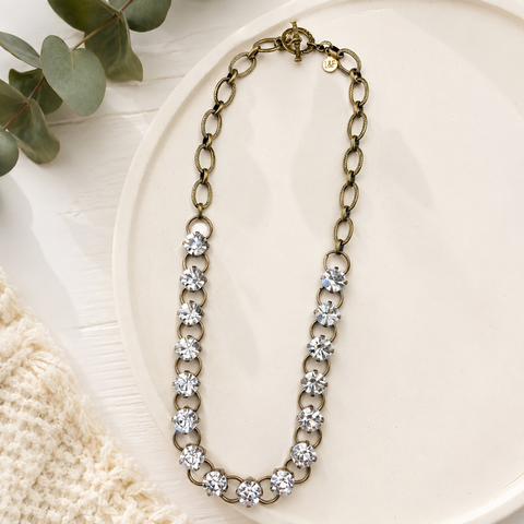 Bold Rhinestone Chain/Crystal Necklace