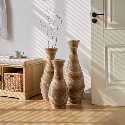 Rattan Floor Vase - Small