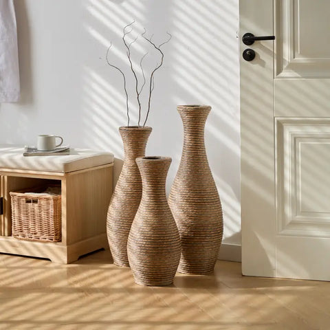 Rattan Floor Vase - Large