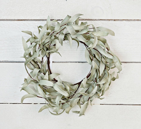 Flocked Herb Leaves Wreath