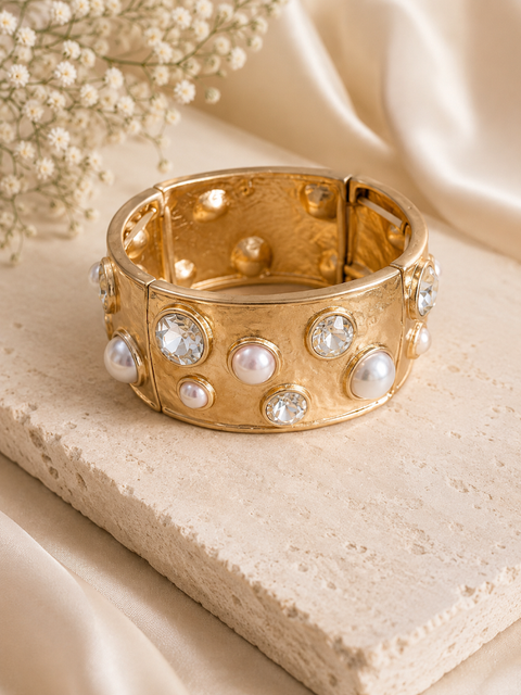 Bold Gold Statement Bracelet