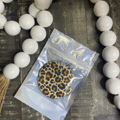 Car Coasters-Brown Leopard