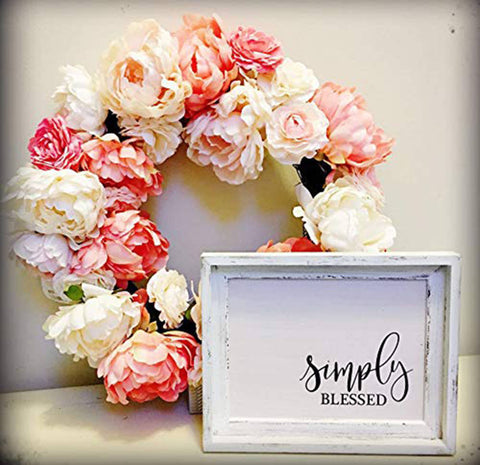 Wood Wall Framed Sign – White