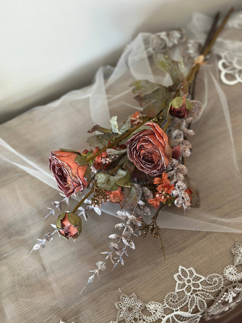 Artificial Mixed Flower Bouquet - Purple