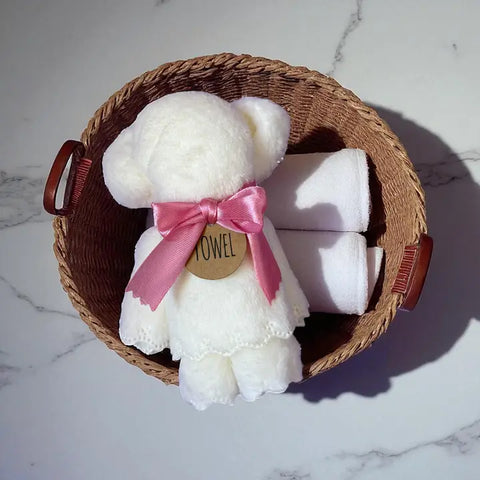 White Bear Bath Towel