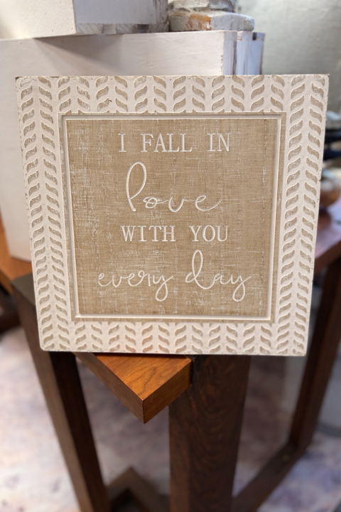 Wood Sign - Fall in Love