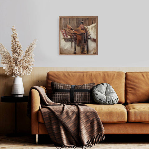 Western Saddle Framed Art