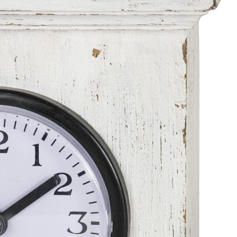 White Wood Tabletop Clock