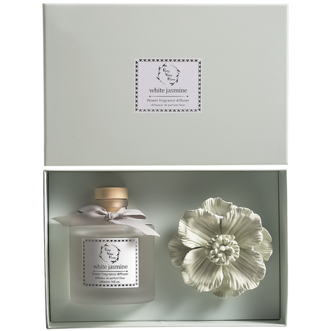 White Jasmine (Green) Ceramic Flower Diffuser