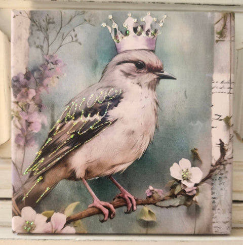 Canvas Wall Art - Crowned Bird