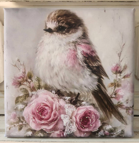 Canvas Wall Art - Roses n Bird