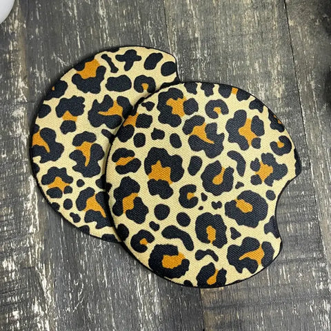 Car Coasters-Brown Leopard