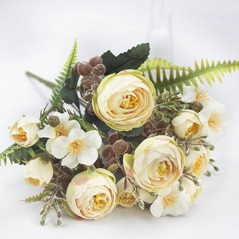 Tea Rose Bouquet - Champagne
