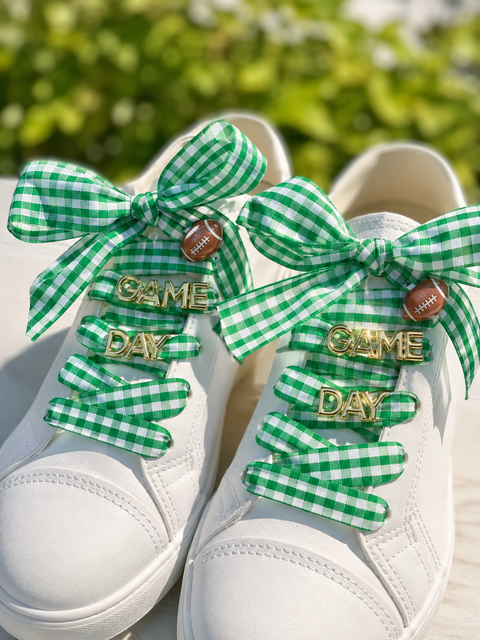 Green Game Day Shoelaces