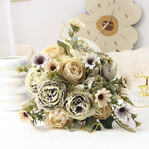 Artificial Rose Bouquet - Neutrals