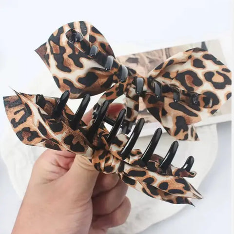 Brown Leopard Hair Claw Clip
