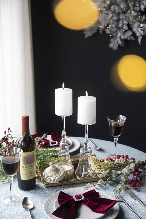 Flameless Candles w/Remote - White
