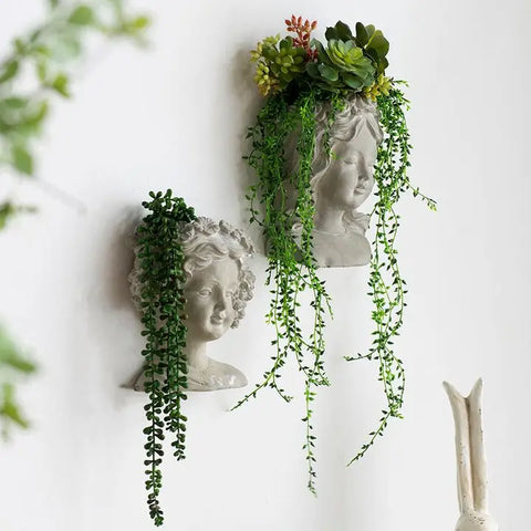 Gray Cement Wall Planter