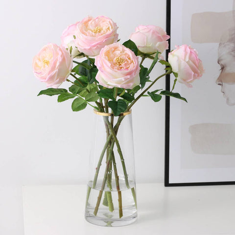 Real Touch Rose Stem - Soft Pink
