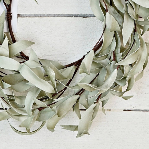Flocked Herb Leaves Wreath