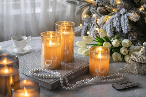 Flameless Candles w/Remote -Amber