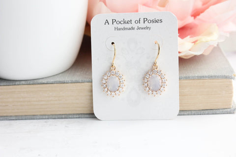 Opal Glass Earrings