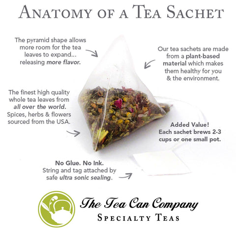 Cinnamon Apple Blossom Tea - 12 Tea Sachets - Tall Tin