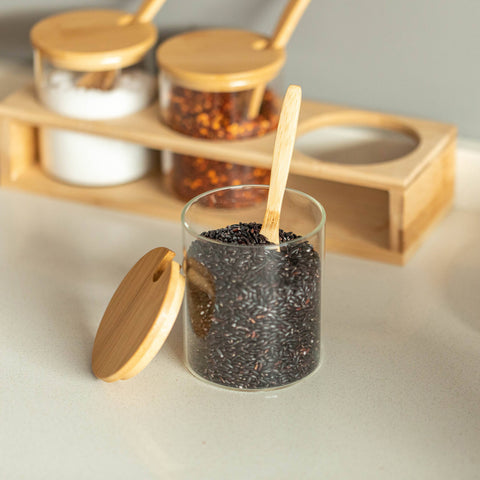 Glass Containers with Bamboo Lids