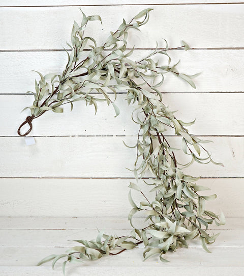 Flocked Herb Leaves Garland