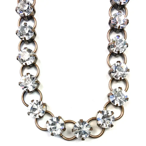 Necklace-Bold Rhinestone Chain/Crystal