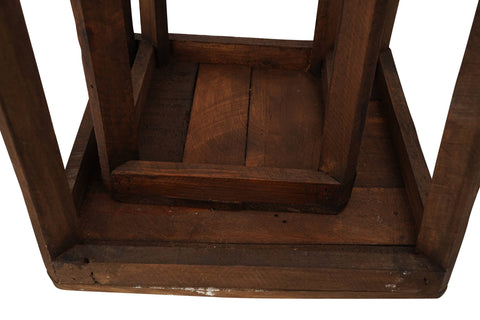 Canopy Farmhouse Wood Lantern-Home Decor-Rustic Brown-Large