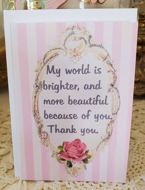 Mini Greeting Card - Because of You