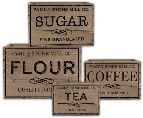 Vintage Kitchen Stone Mill Advertising Boxes (4 Boxes)