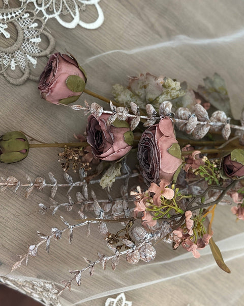 Artificial Mixed Flower Bouquet - Purple