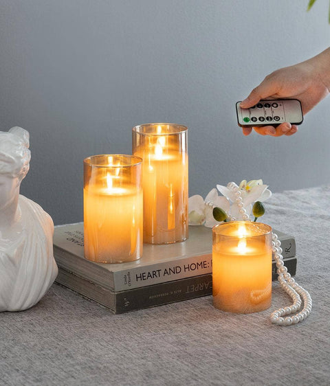 Flameless Candles w/Remote -Amber