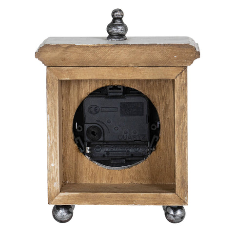 White Wood Tabletop Clock