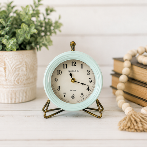 Tabletop Clock Teal Blue